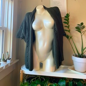 Cabi olive green sweater shawl.